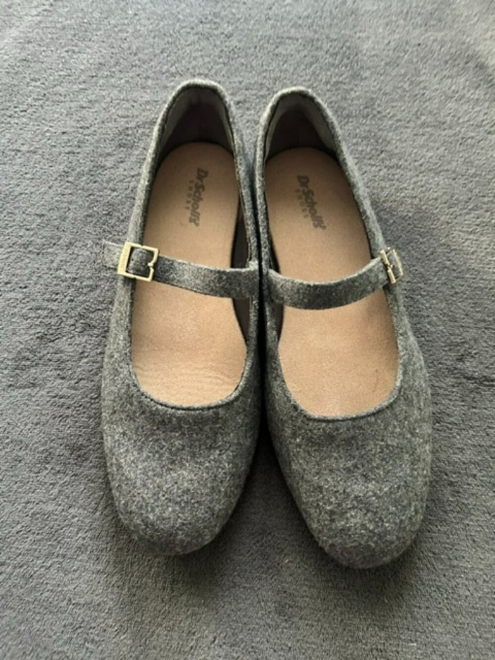 NWT Women's Dr. Scholl's Wexley Jane Charcoal Ballet Flats, Size 8W